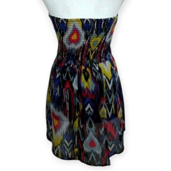 NO BOUNDARIES STRAPLESS MINI DRESS MULTICOLOR SZ.S EUC - Picture 3 of 3